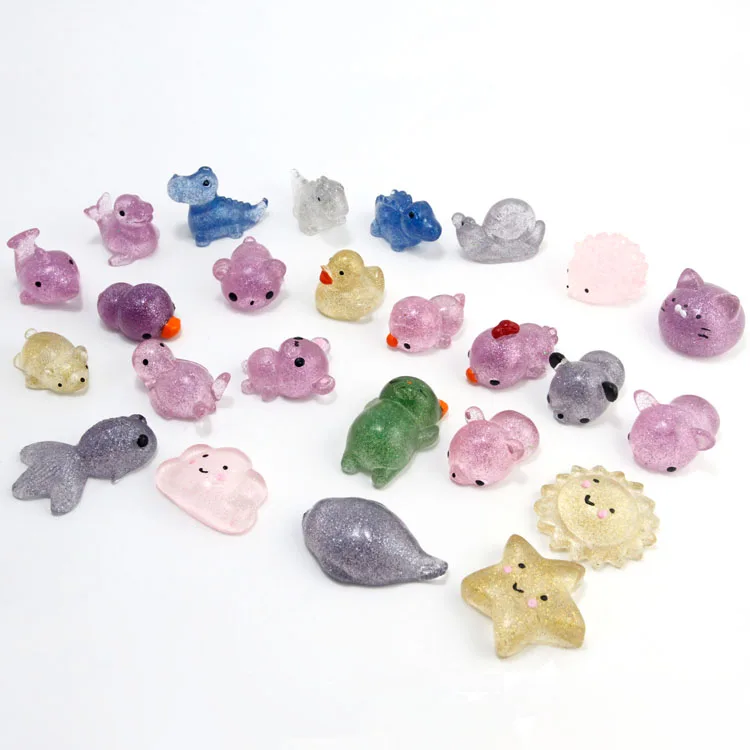 2021 News Glitter Mini Mochi Squishies Toys Kawaii Squishy Animal Stress Reliever Toys