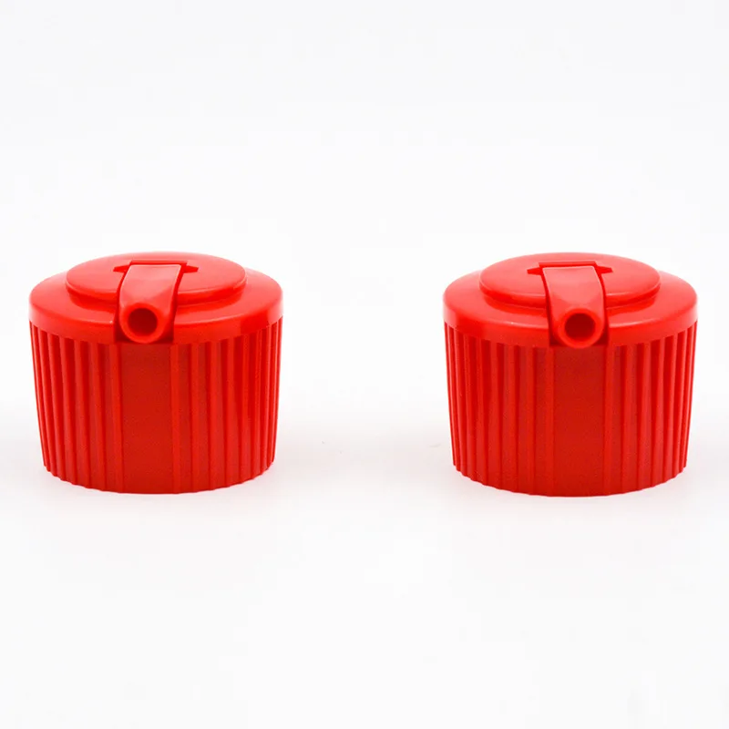 New Design Plastic 24MM 28MM Ribbed Spouted Turret Dispensing Flip Top Cap Bottle Caps Lid Cover For Shampoo Squeeze Bottle