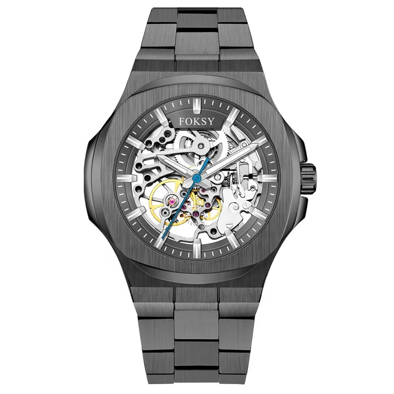 Luxury New Stainless Steel Seagull Automatic Skeleton Men Are Water Resistant Watch In Fashion