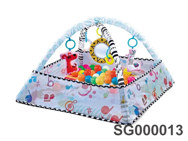 2-in-1 4-sided fence safe and soft dinosaur gym mat for toddlers infant gaming gym carpet baby exercise blanket mat hot selling