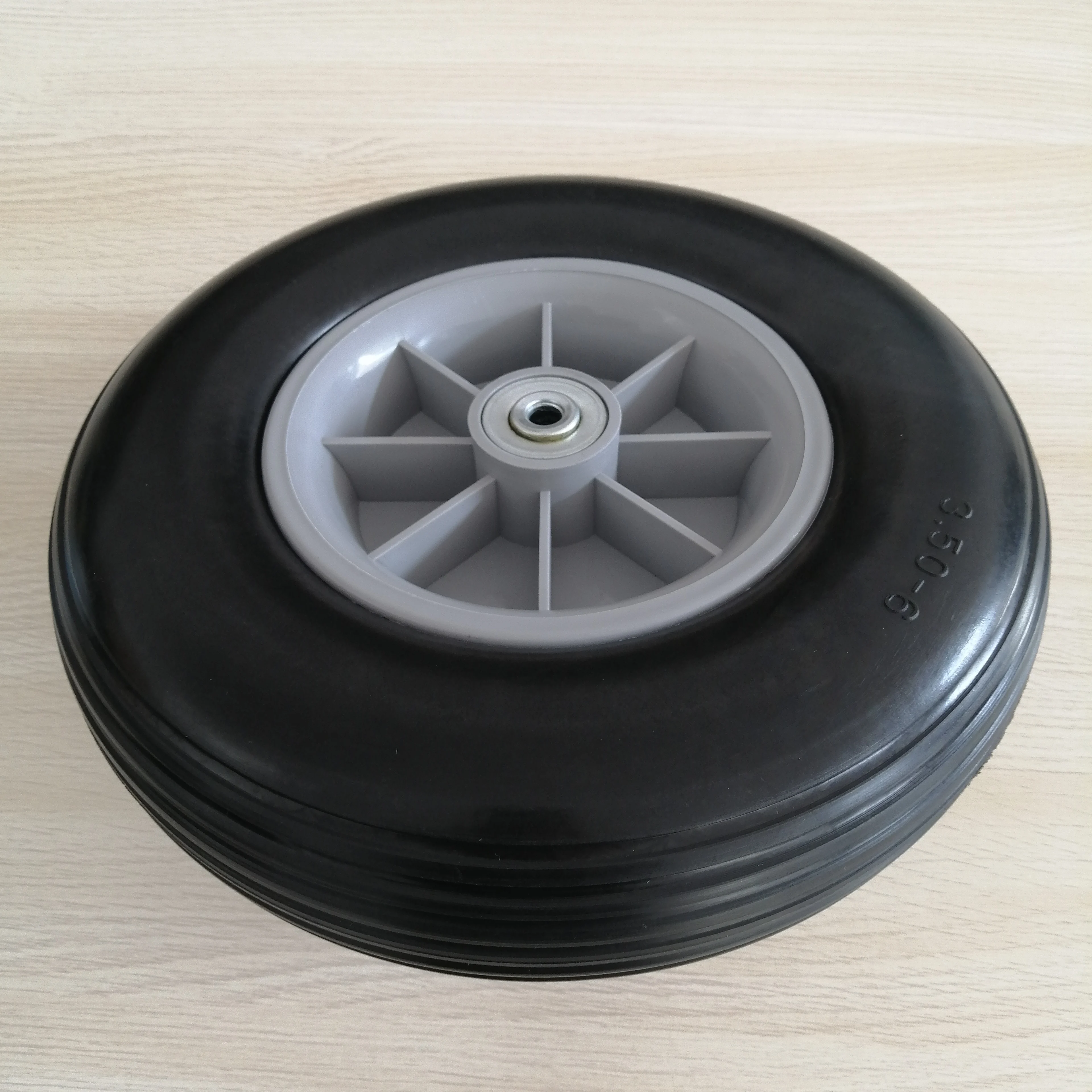 
Solid pu foam wheelchair wheels 7 inch tyre balloon pu foam beach wagon wheel 