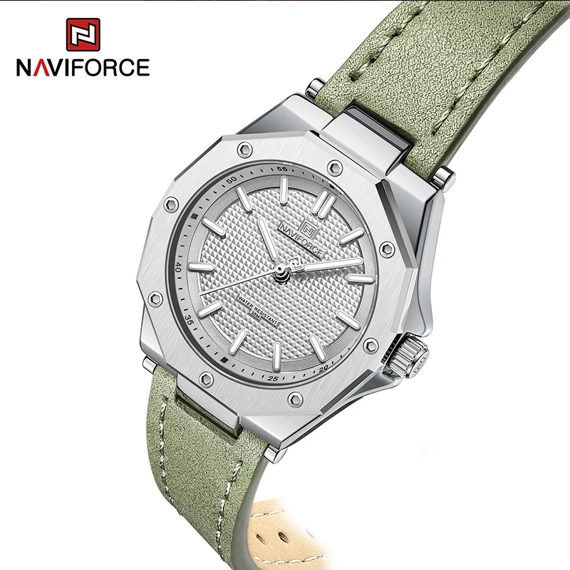 NAVIFORCE Fashion Trend Brand Watch for Men Quartz Genuine Leather Water Resistant Man Clock  Reloj Hombre