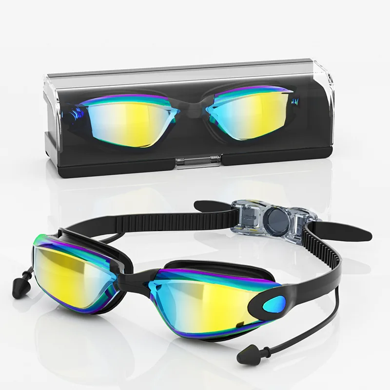 763 Fashion Design Racing Swim Goggles Glasses Adult Silicone Swimming Goggles Anti-Fog Eye Protection