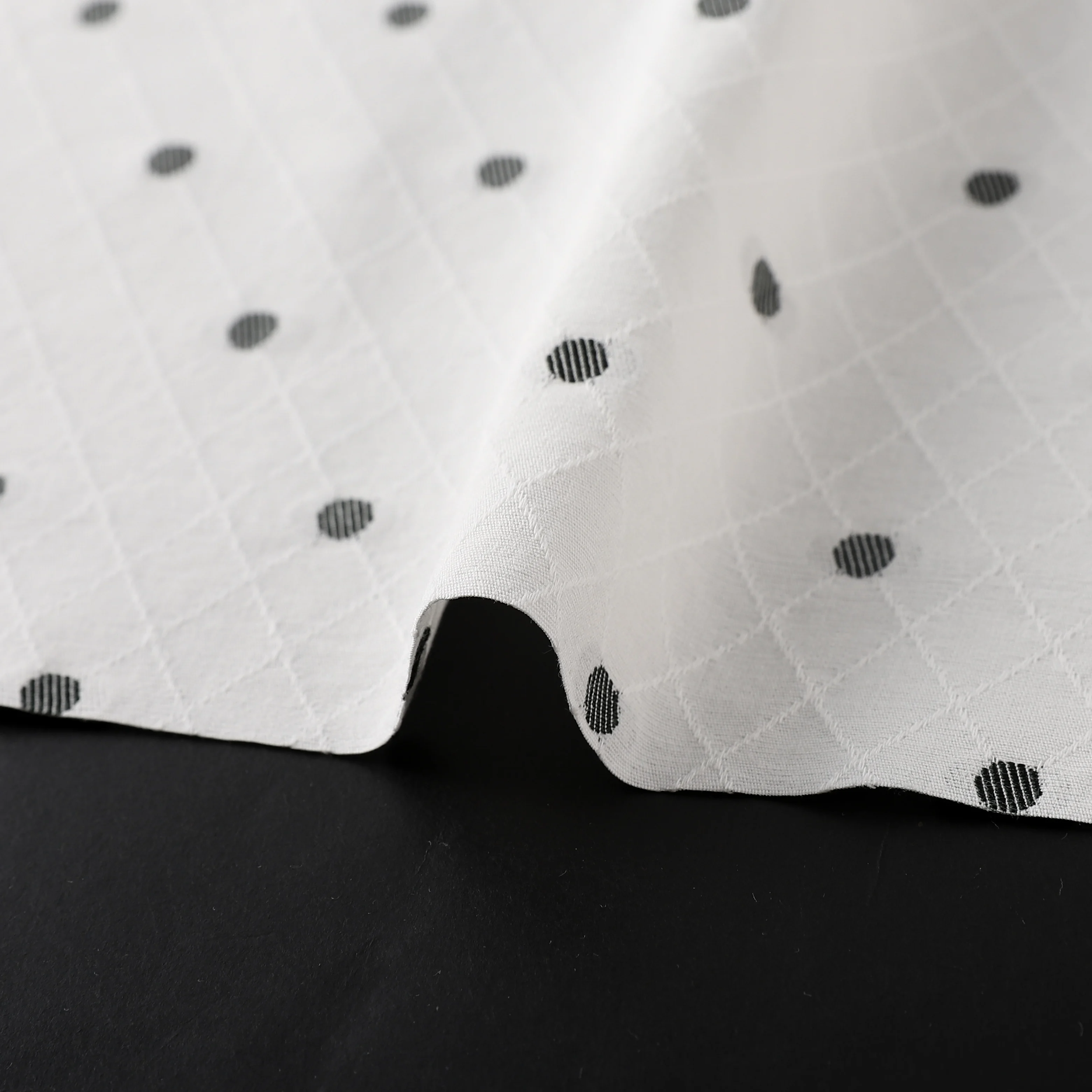 SISITEX   dot pattern cut fabric cotton rayon yarn-dyed jacquard weave fabric for Jacquard shirting fabric SS20051