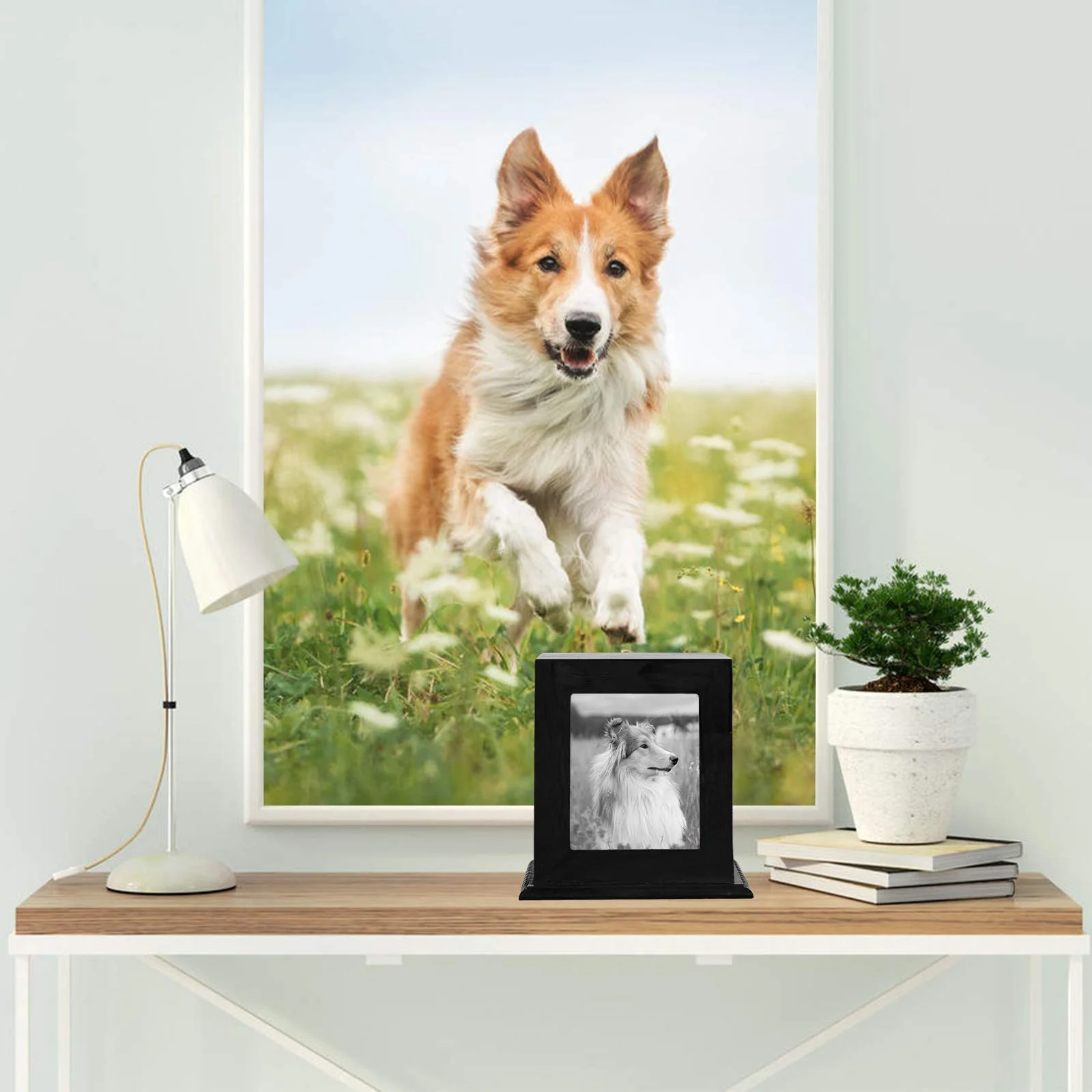 Cheap Pet Caskets Custom Pet Urns Photo Frame Funeral Cremation Casket Pet