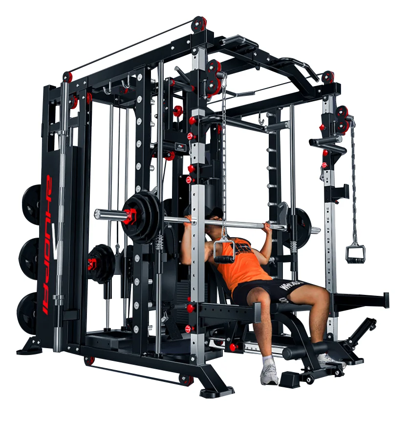 
multifunction integatrd trainer comprehensive squat gantry smith training machine 180kg weight stack 