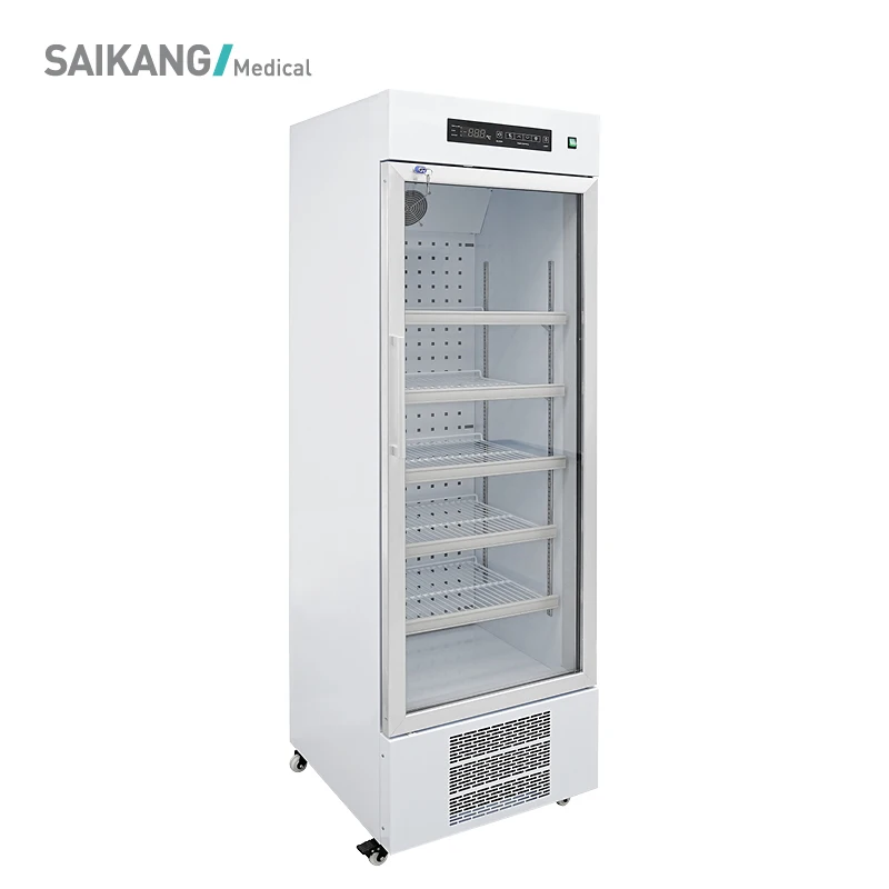 SK-SY10 SAIKANG 300L Laboratory Pharmacy Fridge Vaccine Medical Refrigerator with Wheels