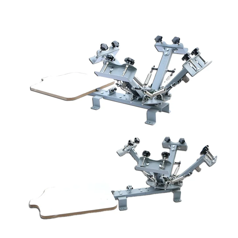 Многофункциональный четыре цвета одна станция шелкография печатная машина