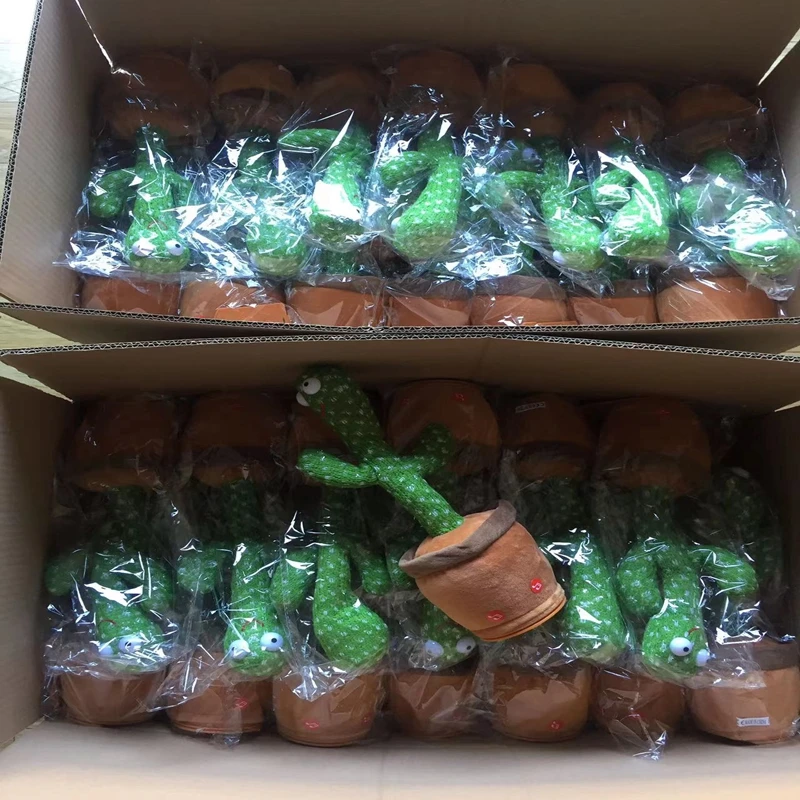 valentine plush toy heart Portuguese USB charging the talking singing electric dancing cactus