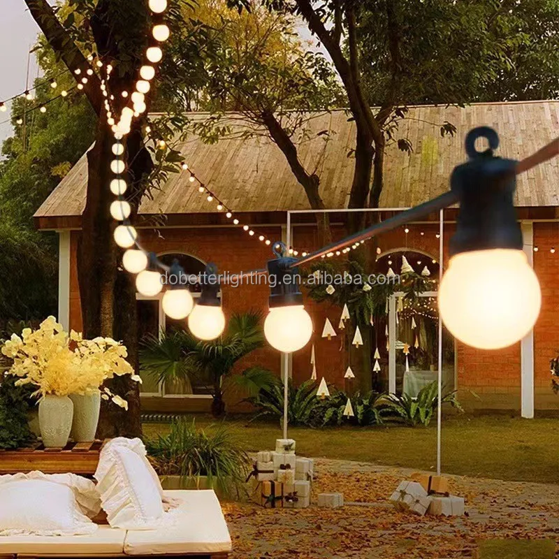 5m10m 20m LED G50 string light  Led String Light Decorative garland wedding Lights lamp Globe Bulb LED Chain Festoon String
