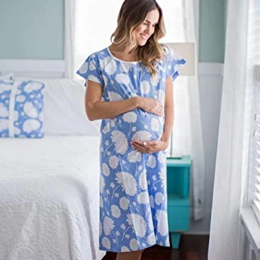 2021 Hot-selling Mommy and Baby Suits Hospital Pack Essentials Maternity Gowns Convenient Nursing Skirt