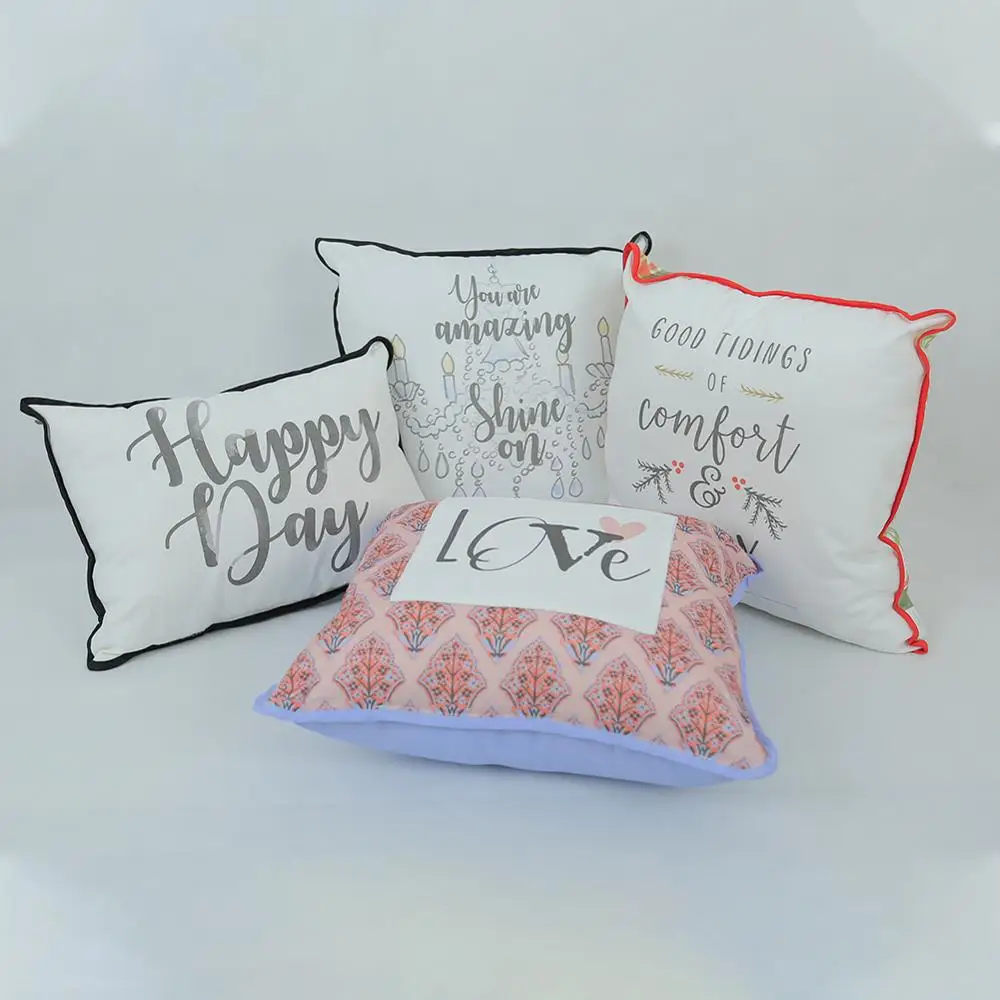 100% cotton digital printed  custom cushion pillow cushion cover