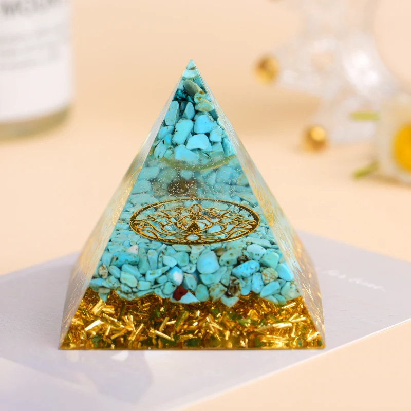 Wholesale Chakra rune Organe Pyramid For Sale Gemstone Pyramid Supplier