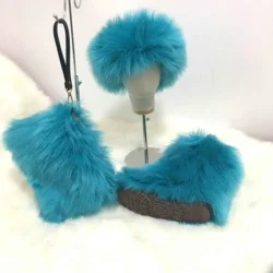 Женские ботинки на искусственном меху зимние меховые с ремешком голову сумочка кошелек сапоги для женщин 2021