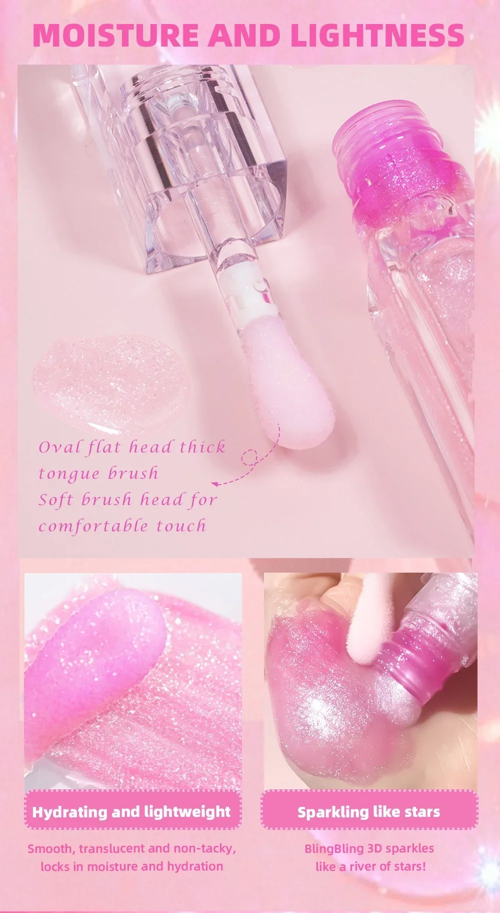 Wholesale color changing Moisturizing tint magic lip oil vegan Fruit shimmer Lip Oil Private label liquid transparent lip gloss