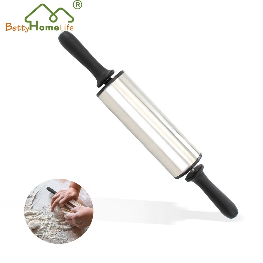 Smooth Professional Pastry Pizza Roller French Rolling Pin Stainless Steel Rolling Pin for Baking Tools