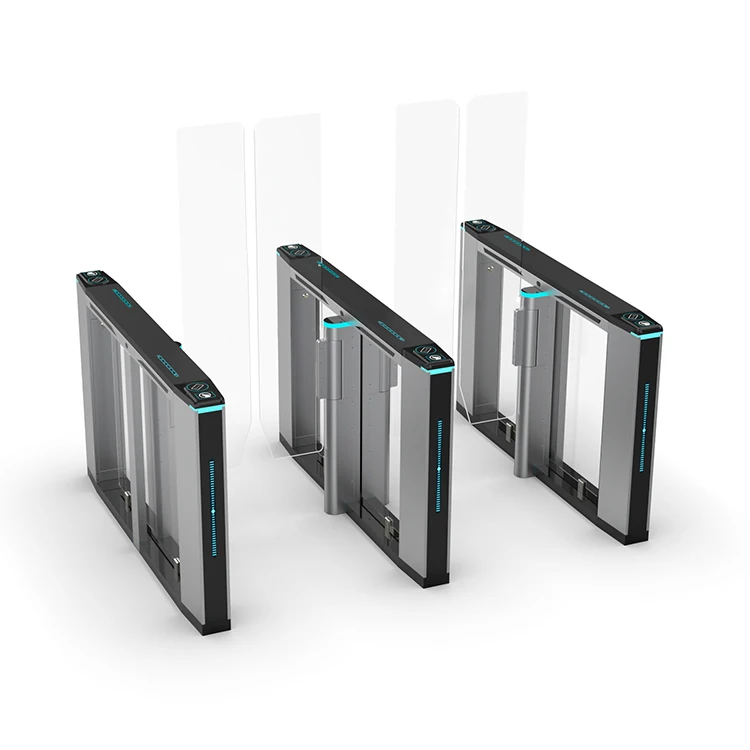 Factory Customizable 600 900mm Access Control Swing Barrier Speed Gate Entrance Turnstiles