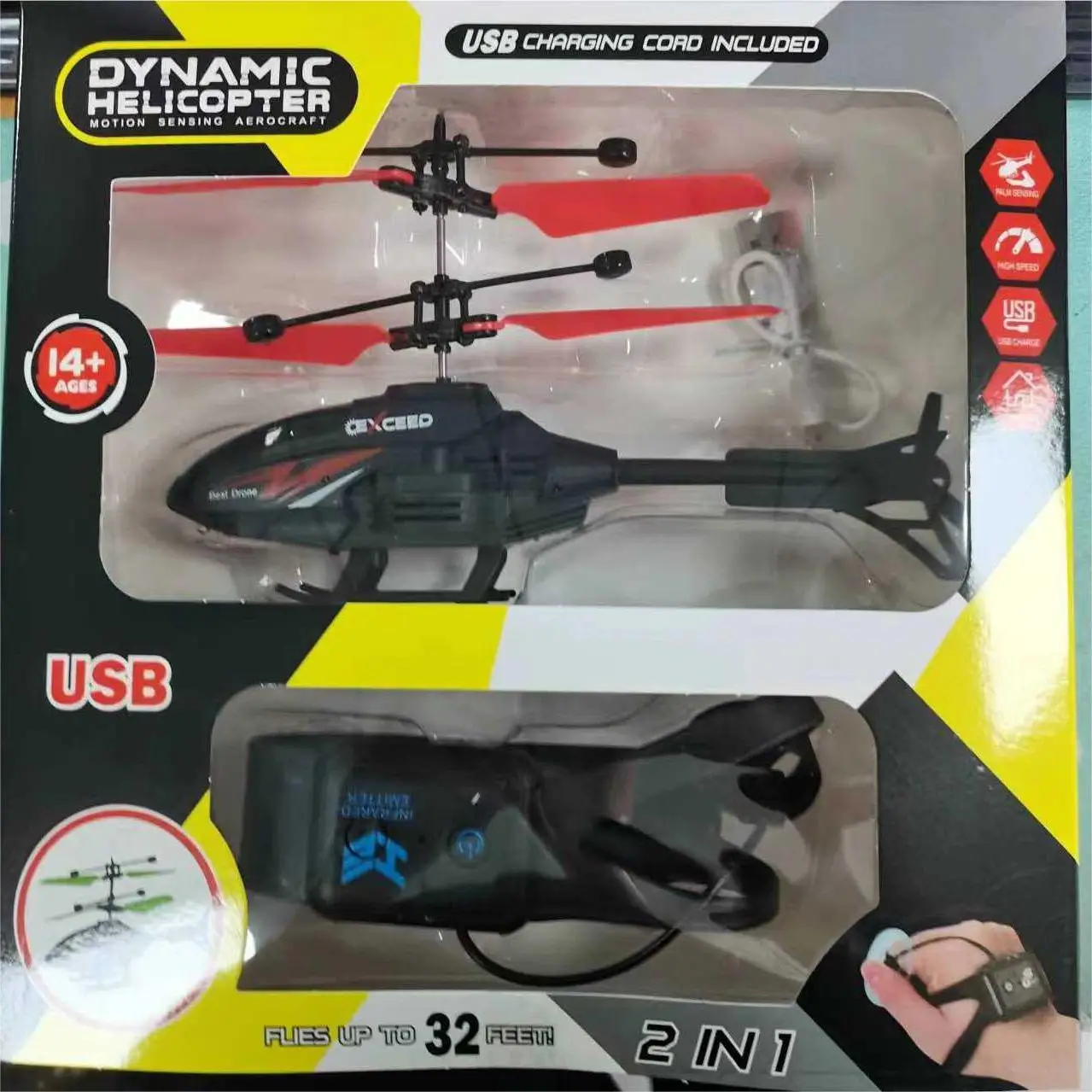 HYUE RC вертолет в помещении летающая игрушка инфракрасная Индукционная Часы с ручным дистанционным управлением мини-самолет для детей