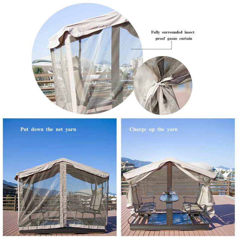 Garden Outdoor furniture special dynamic rocking chair 4 seat Hanging chair canopy patio swings