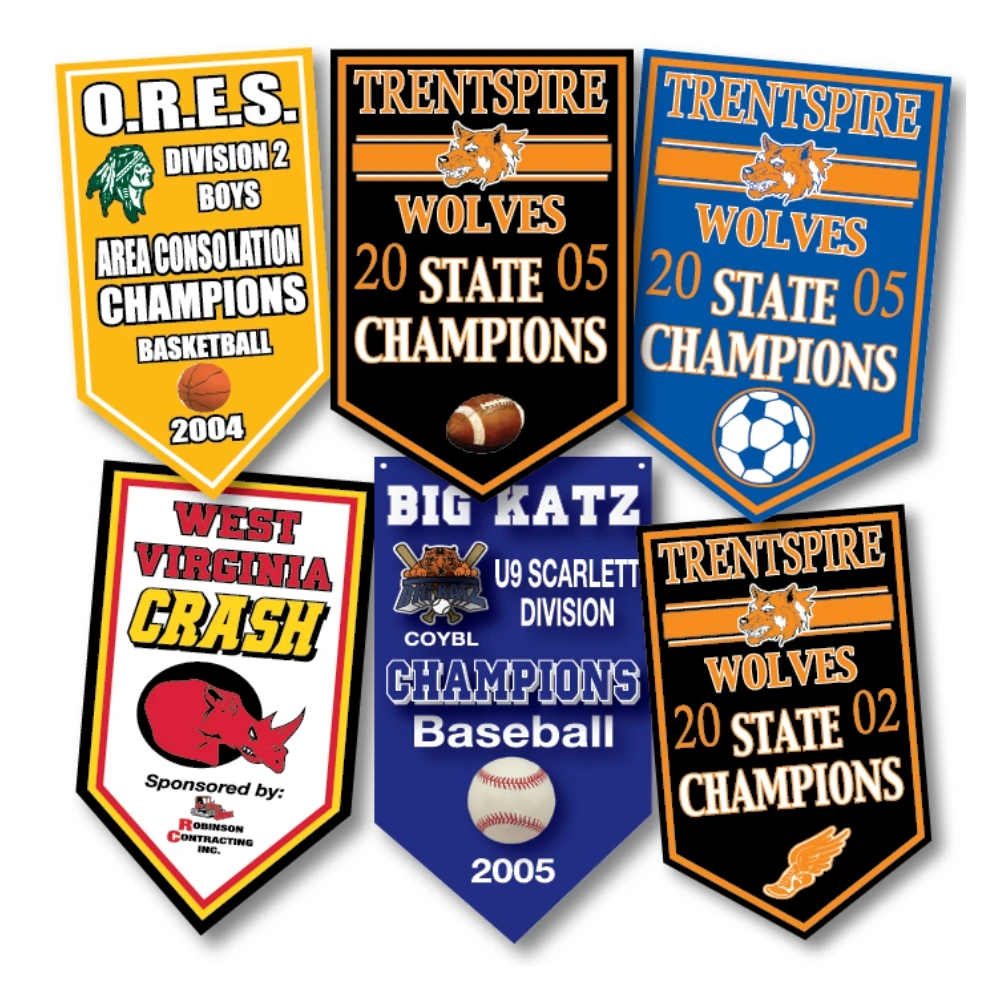 Custom Championship Banners National College School Teams LOGO Flags Digital Printing  Education End Users
