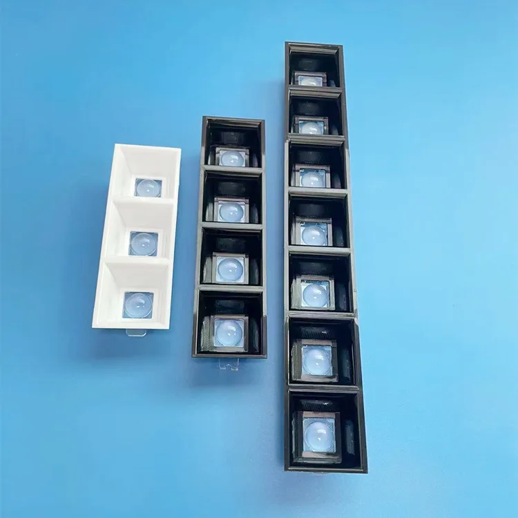 low glare magnetic led lens 280*40mm 50/80 degree modular linear light reflector lens for office lighting