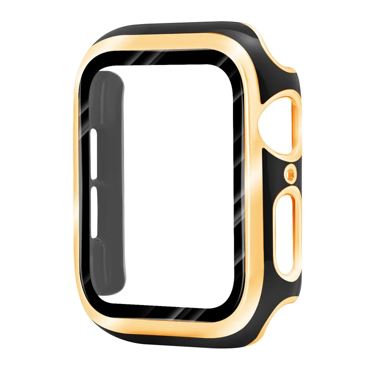 
Full cover hard case 38mm 40mm 42mm 44mm For iwatch case for apple watch case tempered glass screen protector 