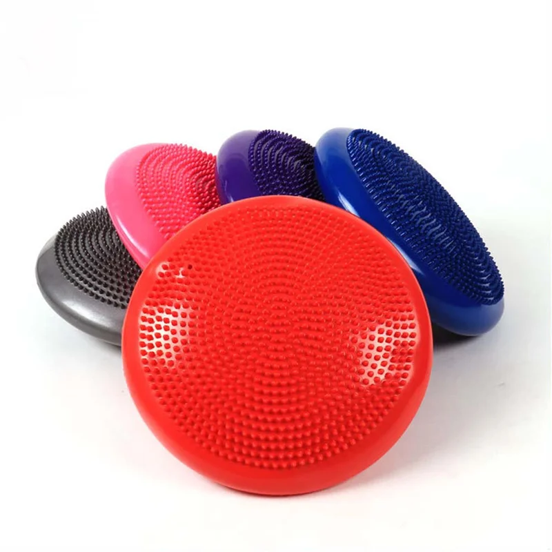 Factory Wholesale Yoga Balls Massage Pad Inflatable Stability Wobble Balance Disc Cushion Mat Fitness Exercise Training Ball