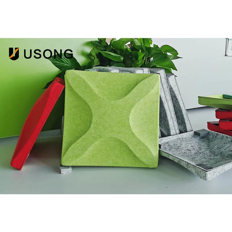 Designer 48-color Thermoforming Cinema Studio PET Felt 3d Acoustic Stereo Aound-absorbing Panel