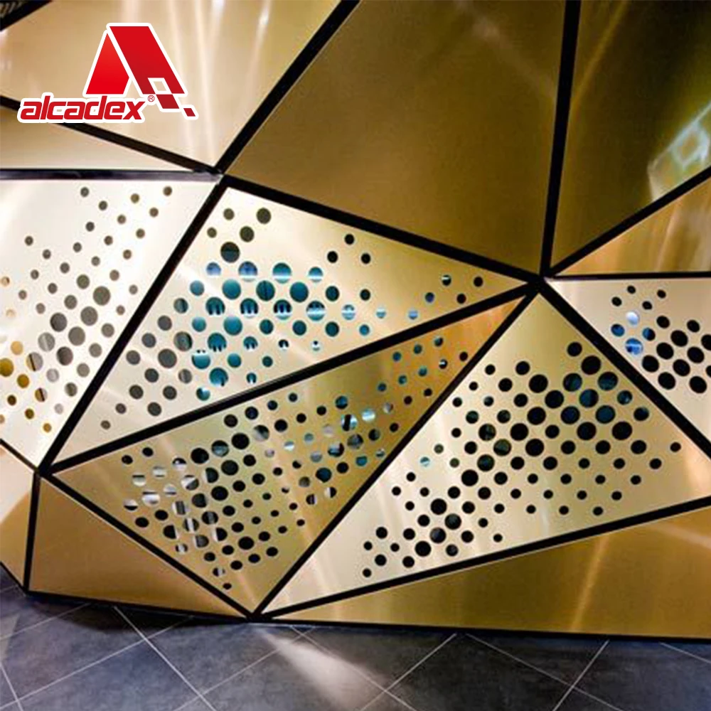 Customized Alcadex Exterior Wall Architectural Perforated Metal Aluminum Facade Cladding Panels