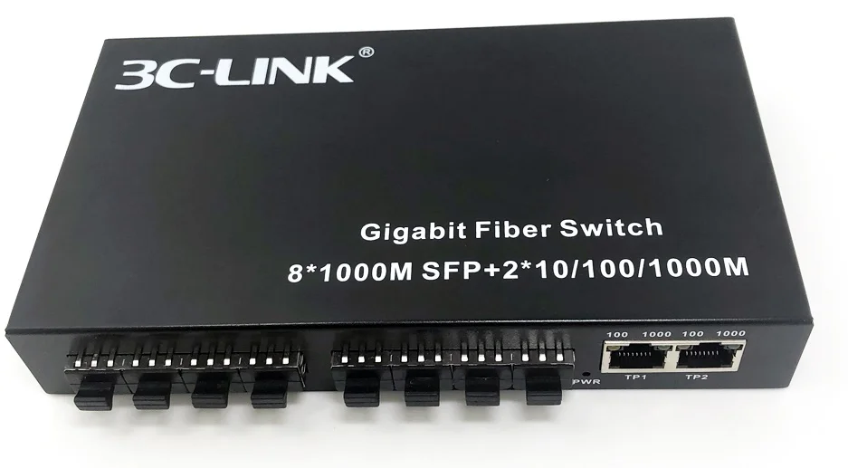 Network switches 8 fiber optical SFP 2 port Rj45 Plug-and play Converter poe industrial Switch