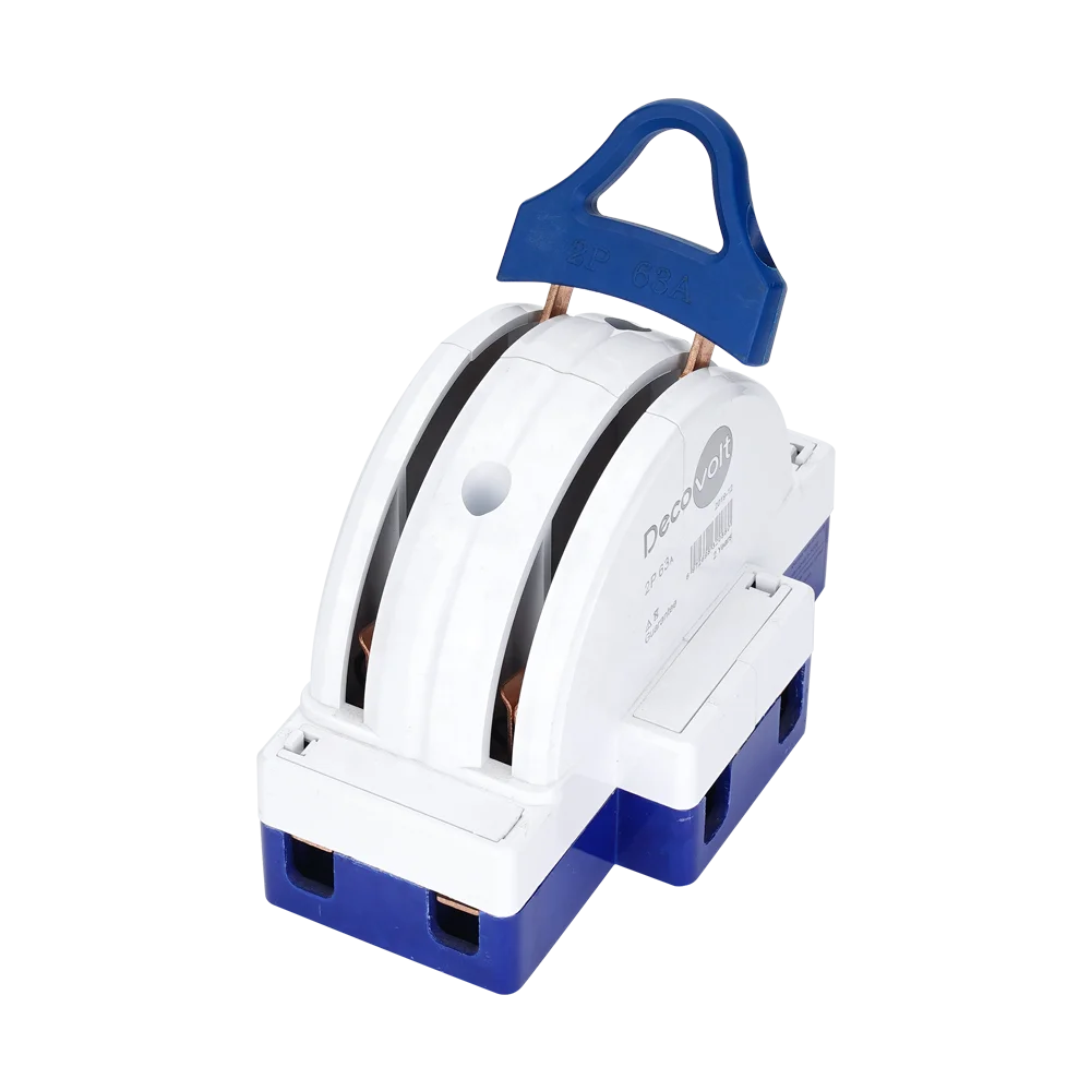 Decovolt  Hot sales 2P 63A  50Hz White Miniature Knife Swith  Pure Copper Two Way Knife Switch