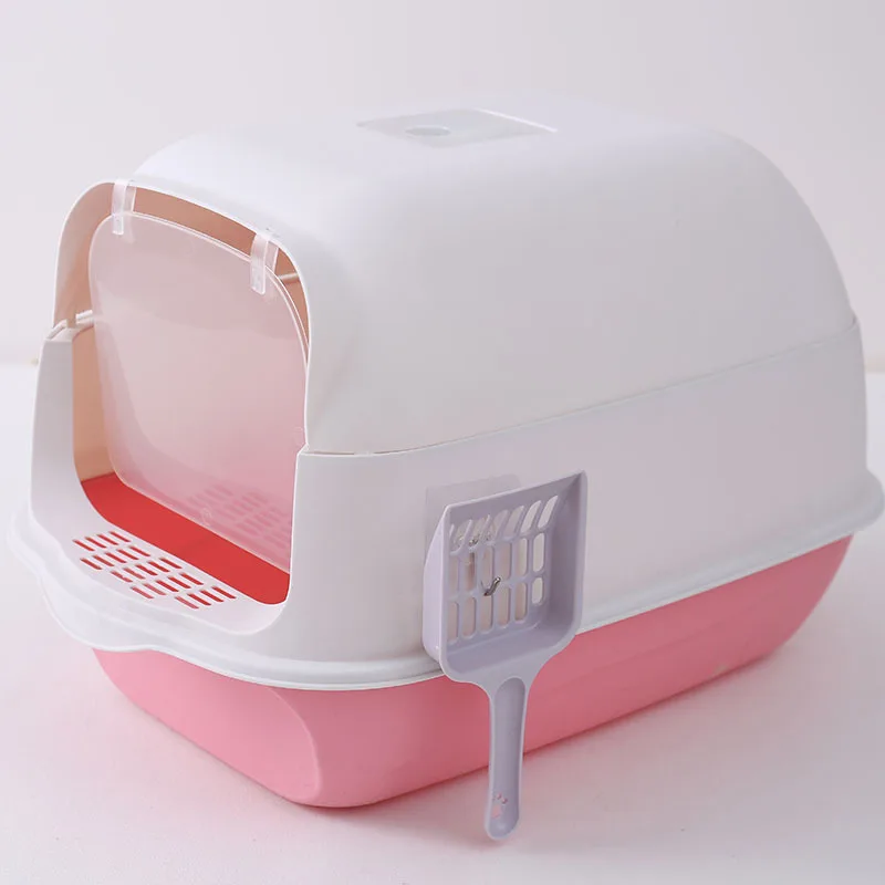 New Arrival Plastic Large Cat Litter Box With Shovel