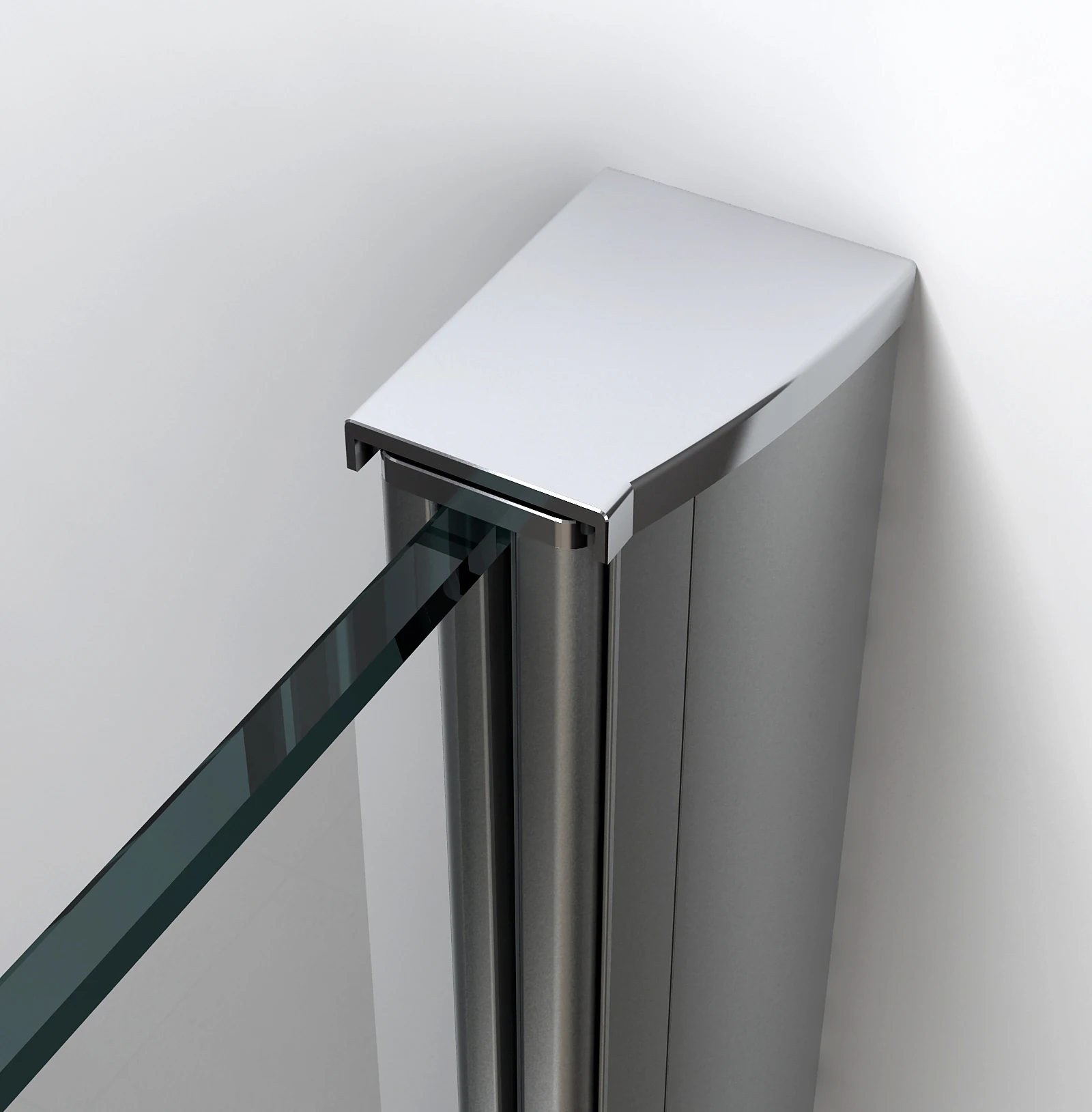 Luxury Stainless Steel Adjust Shower Enclosure Bathroom Frameless Sliding Tempered Glass Shower Door