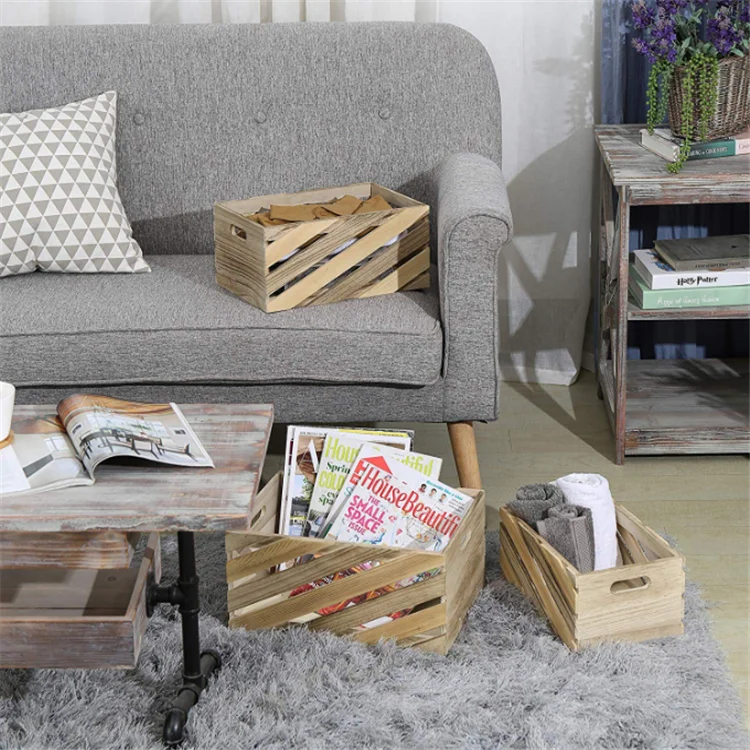 
Vogue elegant large capacity storage potato pallet crates wood boxes 