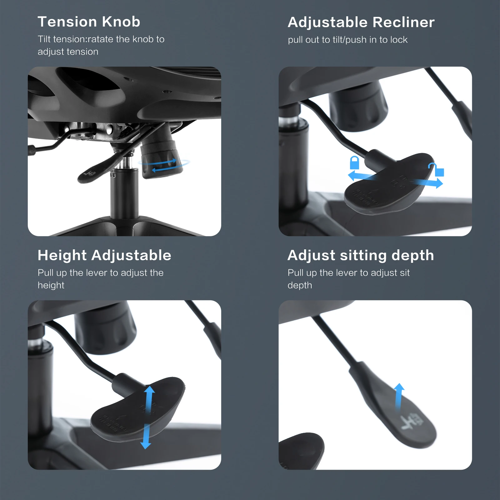 Fully Mesh Executive Boss Swivel Computer Chair Modern Adjustable  Ergonomic Office Chairs