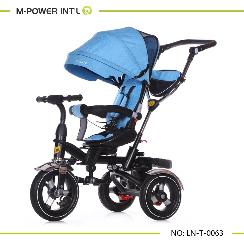 Popular Design Ride on toys kids three wheel bike 3 in 1 baby stroller baby  buggy tricycle/ pram for sale