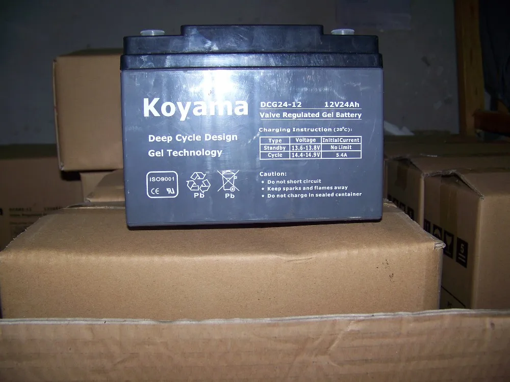 12V 24AH Deep Cycle Gel Battery for Electric Scooter/e-bike