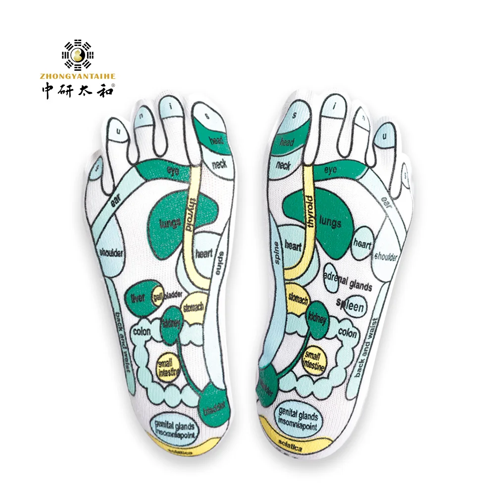 Suitable Men Women Unisex Cotton Foot Acupressure Acupoint Massage Socks With Acupoints Massage Stick
