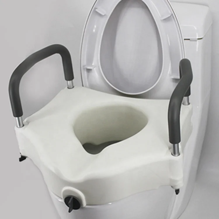 Removable Raised Toilet Seat With Arms Handles Padded Disability Aid Elder Pregnant Toilet Supports Elevator Lifter Without over