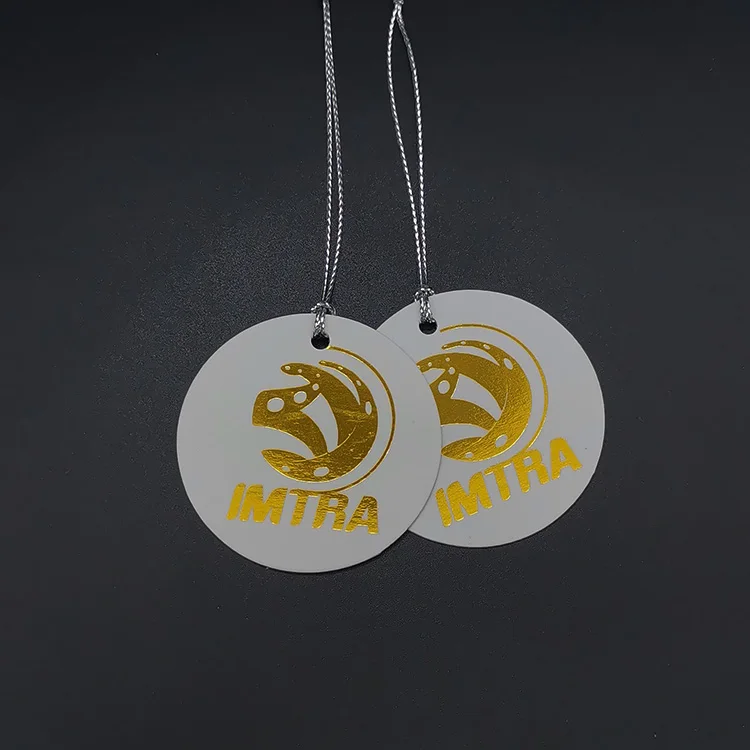 Gold Foil Stamping  Jewelry Price Tags String Cloth Tags For Label