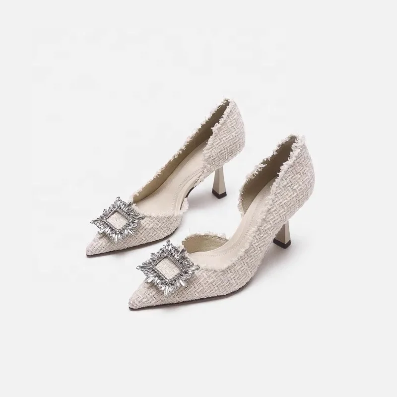 Wholesale Diamond Accessories High-heeled Shoes Diamond Buckle Metal Shoe Buckle Custom