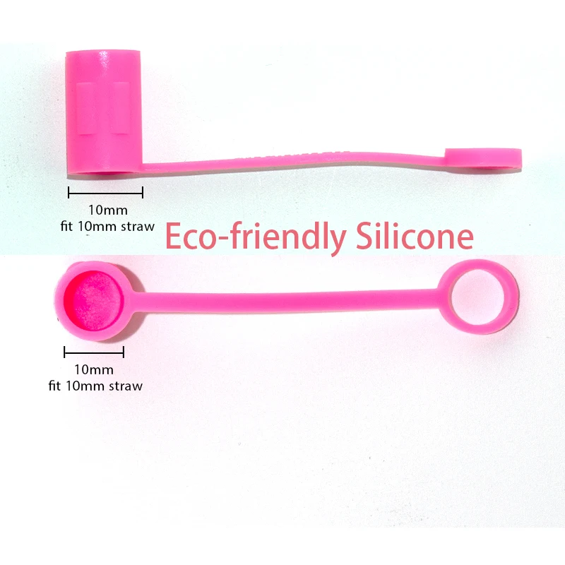 10 mm new wholesale high quality silicone cute cartoon animal reusable dustproof straw charms toppers