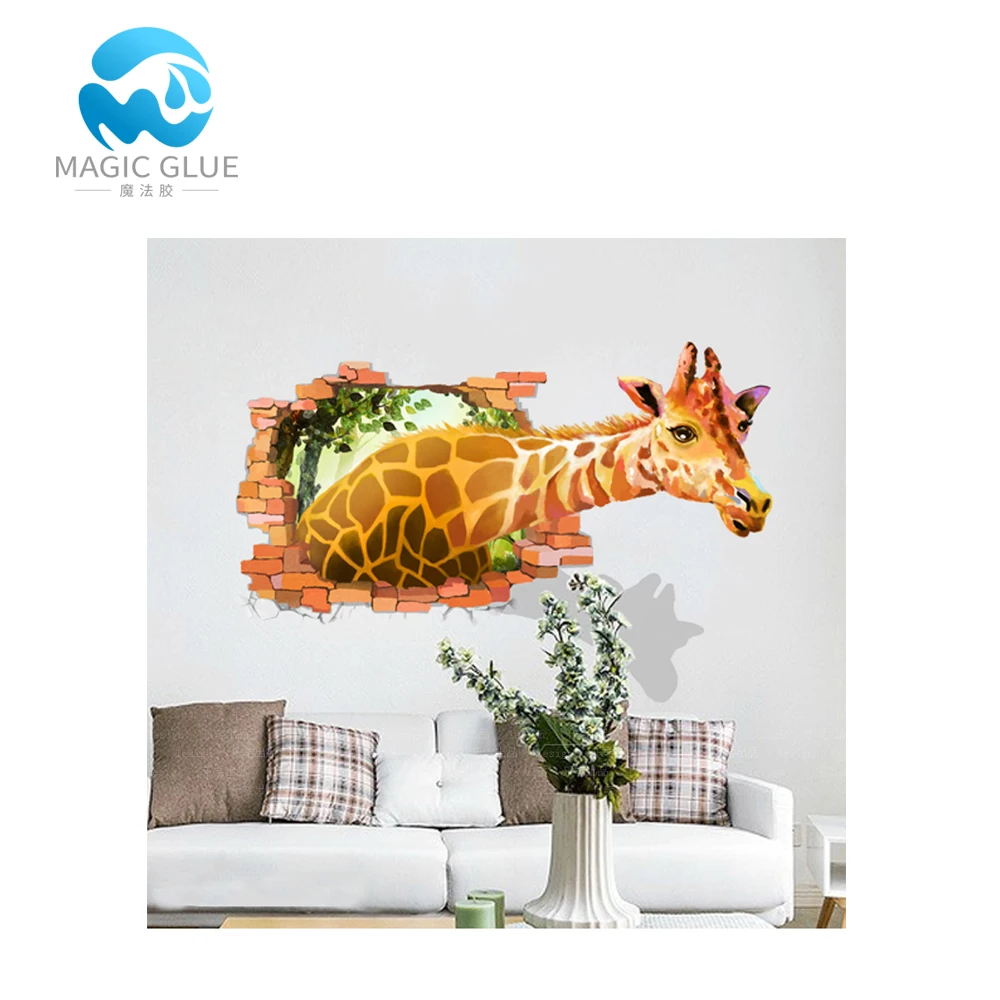 Custom Print High Quality 3D Paper Sticker Self-leveling AB Epoxy Paint for Floor Adhesive