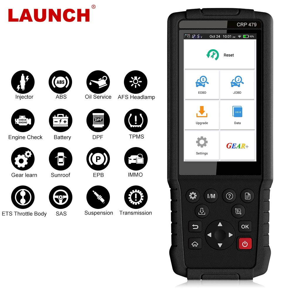 LAUNCH X431 CRP479 OBD2 Scanner Car Diagnostic Tool Wifi Automotive Scanner Read Clear Code ABS TPMS DPF EPB 15 Reset