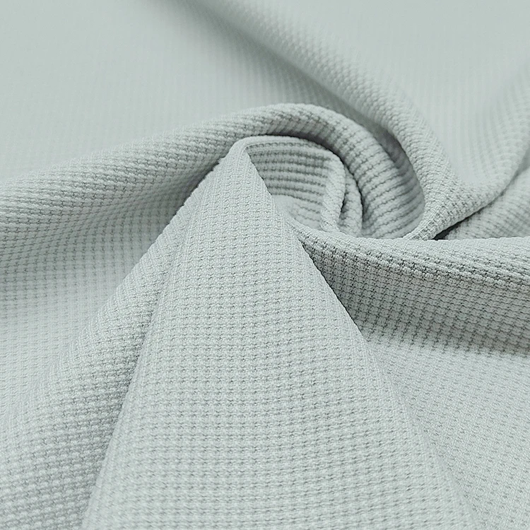 Breathable Solid Activewear Fabrics 82 Nylon 18 Spandex Material Knitted Waffle Fabric For Sale