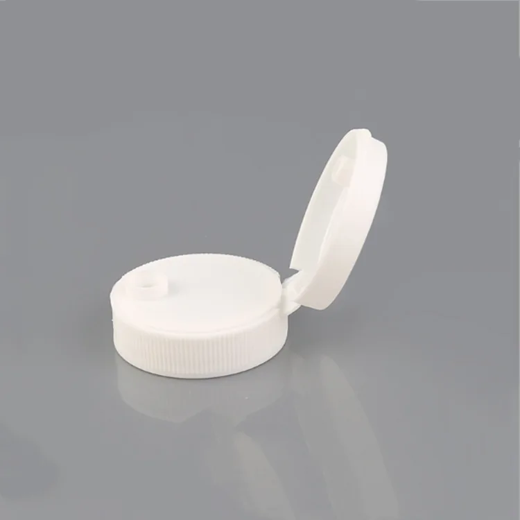 Manufacturers custom Plastic flip top screw cap 32 38mm cosmetic plastic bottle screw flip top cap