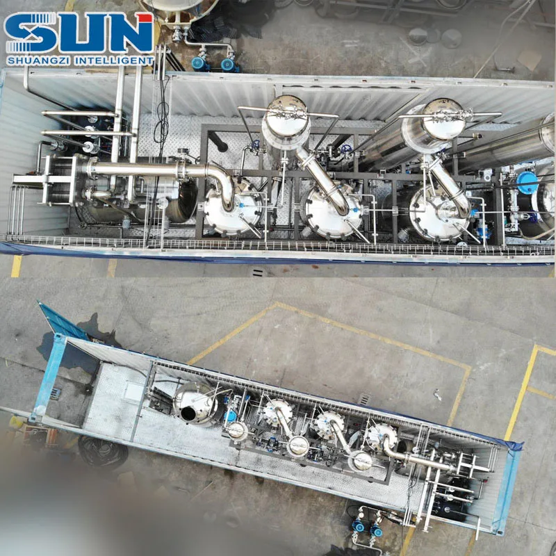 Three Effect Crystallization Evaporator Fungus Falling Film Concentration Equipment