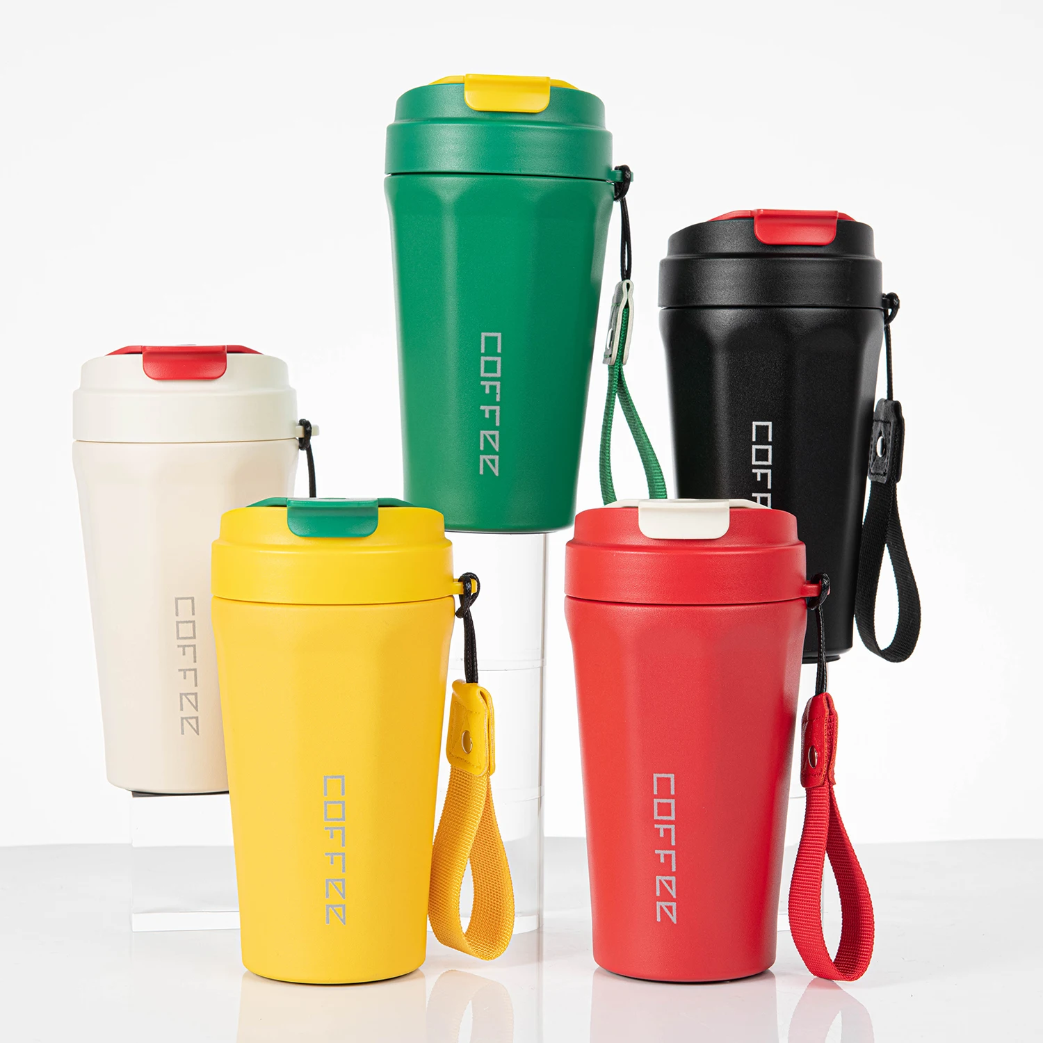 NXF 2023 NEW coffee tumbler 410ml Double Stainless Steel Travel Coffee Tumbler Thermal Insulated Coffee Mug Cup with Lid