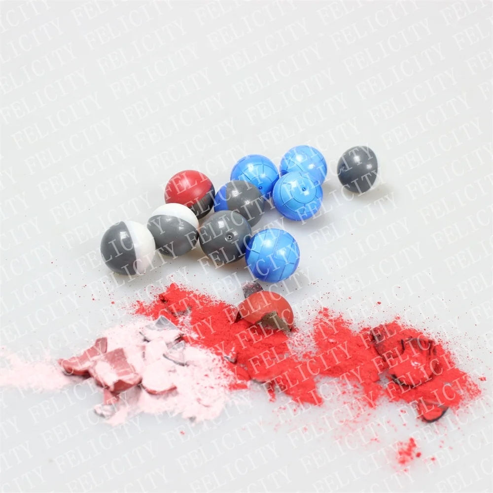 Biodegradable 043 68 wax shell powder paintball for shooting outdoor game