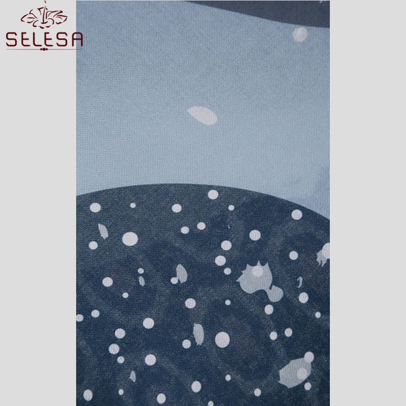 Kain Sifon Maillot Wholesale Pattern Flag Skull Starry Neck Tubular Tube Plain Satin Scarf Maxi Shawl Hijab Women